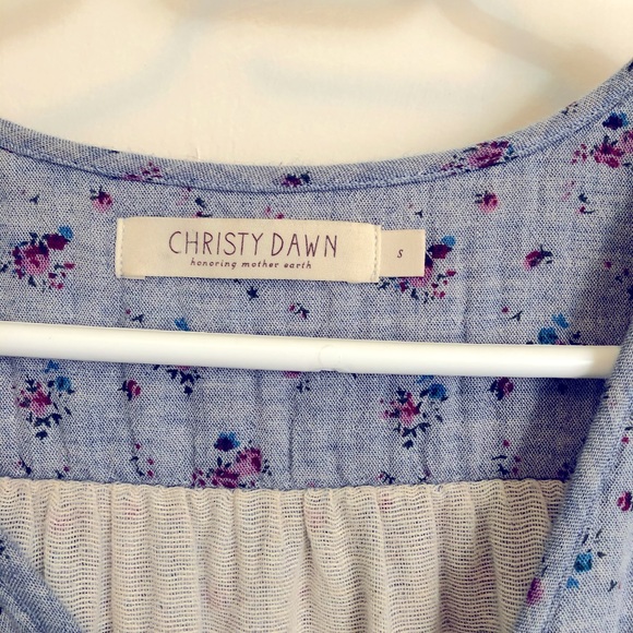 Christy Dawn Dawn dress in chambray floral, s - Picture 3 of 10